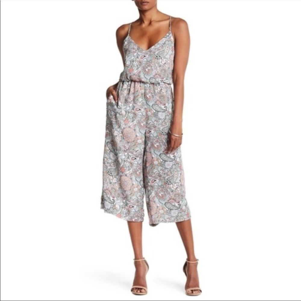 Cupcakes and Cashmere Gale Paisley Crop Jumpsuit